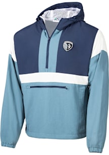 Sporting Kansas City Mens Light Blue Anorak Pullover Jackets