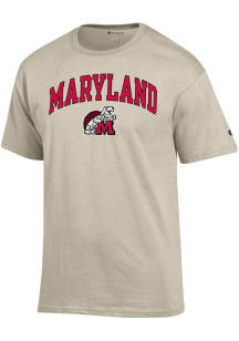 Maryland Terrapins Oatmeal Champion Vintage Arch Mascot Short Sleeve T Shirt