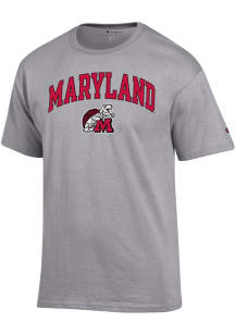 Maryland Terrapins Grey Champion Vintage Arch Mascot Short Sleeve T Shirt