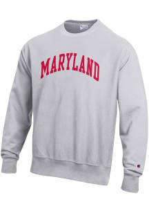 Mens Maryland Terrapins Grey Champion Arch Name Reverse Weave Design Hooded Sweatshirt