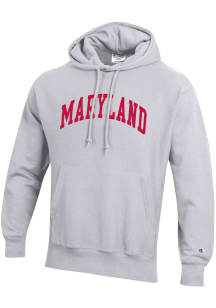 Mens Maryland Terrapins Grey Champion Arch Name Reverse Weave Hooded Sweatshirt