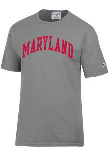 Maryland Terrapins Grey Champion Arch Name Garment Dyed Short Sleeve T Shirt