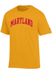 Maryland Terrapins Gold Champion Arch Name Short Sleeve T Shirt