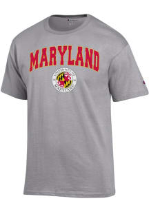 Maryland Terrapins Grey Champion Arch Seal Short Sleeve T Shirt