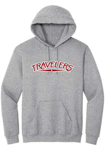 Summit Sportswear Arkansas Travelers Mens Grey Alt Logo Wordmark Long Sleeve Hoodie