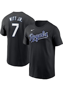 Bobby Witt Jr Kansas City Royals Black Pitch Black Short Sleeve Player T Shirt