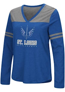 Colosseum St Louis Battlehawks Womens Blue Heritage LS Tee