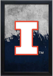 Black Illinois Fighting Illini Snap Frame LED Sign