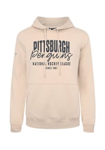 Levelwear Pittsburgh Penguins Mens Tan Podium Response Long Sleeve Hoodie