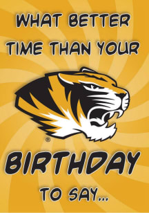Missouri Tigers Team Logo Birthday Card