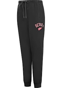 Pro Standard Detroit Red Wings Womens Classic Chenille Black Sweatpants
