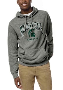 Mens Grey Michigan State Spartans Arch Name Hooded Sweatshirt