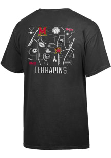 Maryland Terrapins ComfortWash Short Sleeve T Shirt - Black