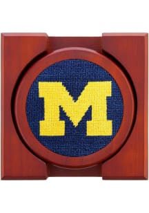 Navy Blue Michigan Wolverines 4pk Logo Coaster