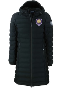 Cutter and Buck Orlando City SC Womens Black Mission Ridge Repreve Long Heavy Weight Jacket