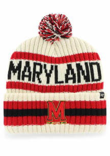 47 Maryland Terrapins Natural Bering Cuff Mens Knit Hat