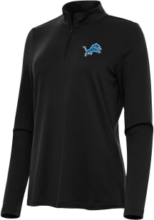 Antigua Detroit Lions Womens Black Reprocess Recycled Qtr Zip