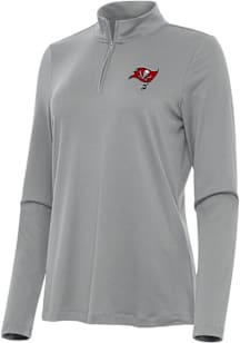 Antigua Tampa Bay Buccaneers Womens Grey Reprocess Recycled Qtr Zip