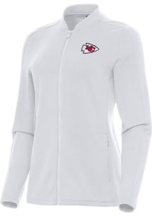 Antigua Kansas City Chiefs Womens White Continual Light Weight Jacket