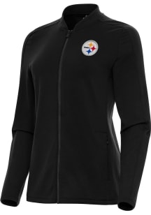 Antigua Pittsburgh Steelers Womens Black Continual Light Weight Jacket