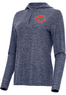 Antigua Chicago Bears Womens Navy Blue Daybreak Qtr Zip Pullover