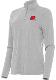 Antigua Cleveland Browns Womens Grey Bright 1/4 Zip Pullover