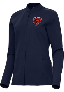 Antigua Chicago Bears Womens Navy Blue Alternate Regard Light Weight Jacket