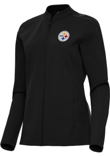 Antigua Pittsburgh Steelers Womens Black Regard Light Weight Jacket