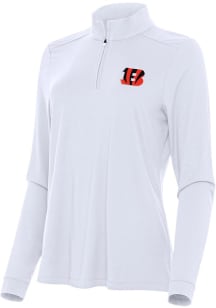 Antigua Cincinnati Bengals Womens White Intent Qtr Zip