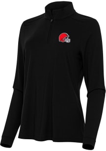 Antigua Cleveland Browns Womens Black Intent 1/4 Zip Pullover