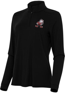 Antigua Cleveland Browns Womens Black Classic Intent 1/4 Zip Pullover