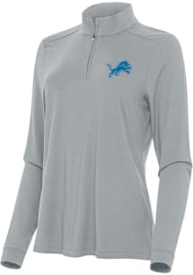 Antigua Detroit Lions Womens Grey Intent Qtr Zip