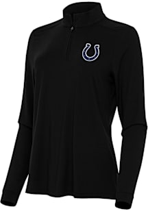 Antigua Indianapolis Colts Womens Black Intent Qtr Zip Pullover