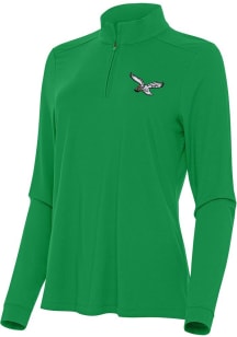 Antigua Philadelphia Eagles Womens Green Classic Intent Qtr Zip