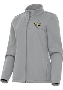 Antigua New Orleans Saints Womens Grey Links Light Weight Jacket
