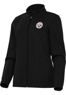 Antigua Pittsburgh Steelers Womens Black Links Light Weight Jacket