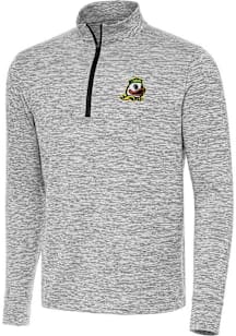 Antigua Oregon Ducks Mens Black Cause Long Sleeve Qtr Zip Pullover