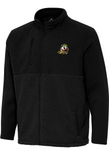 Mens Oregon Ducks Black Antigua Daily Fused Medium Weight Jacket