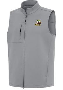 Mens Oregon Ducks Grey Antigua Demand Vest