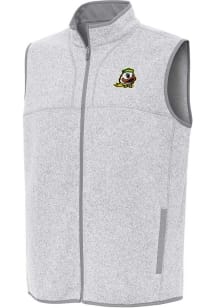 Mens Oregon Ducks Grey Antigua Fortune Vest