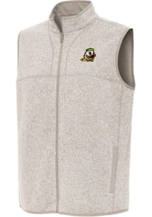 Mens Oregon Ducks Oatmeal Antigua Fortune Vest