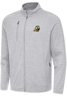 Mens Oregon Ducks Grey Antigua Hold Up Light Weight Jacket