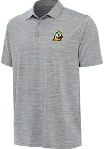 Antigua Oregon Ducks Mens Grey Layout Short Sleeve Polo
