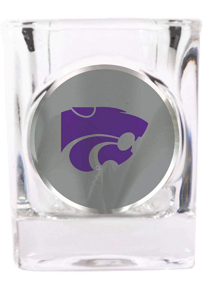 K-State Wildcats 2oz Square Emblem Shot Glass