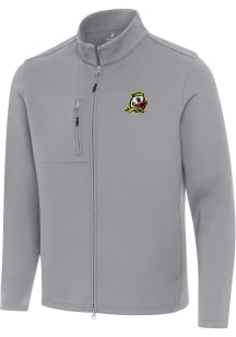 Mens Oregon Ducks Grey Antigua Objection Light Weight Jacket