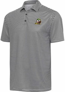 Mens Oregon Ducks Black Antigua Skills Short Sleeve Polo Shirt