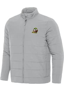 Mens Oregon Ducks Grey Antigua Swelter Filled Jacket