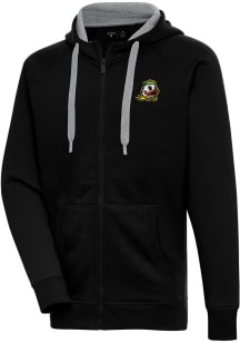 Mens Oregon Ducks Black Antigua Victory Long Sleeve Full Zip Jacket