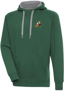 Mens Oregon Ducks Green Antigua Victory Hooded Sweatshirt