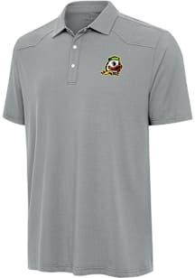 Antigua Oregon Ducks Mens Grey Western Short Sleeve Polo
